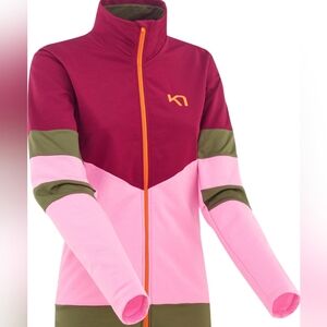 Kari Traa Agnes Full Zip Midlayer wool blend pull pink mauve medium